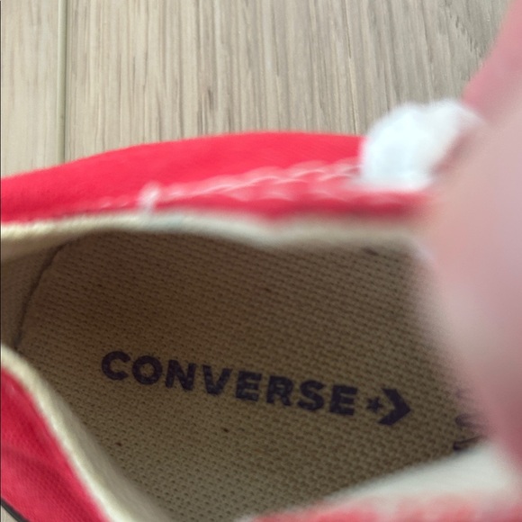 Converse Kids Red and White Sneakers - Picture 7 of 9